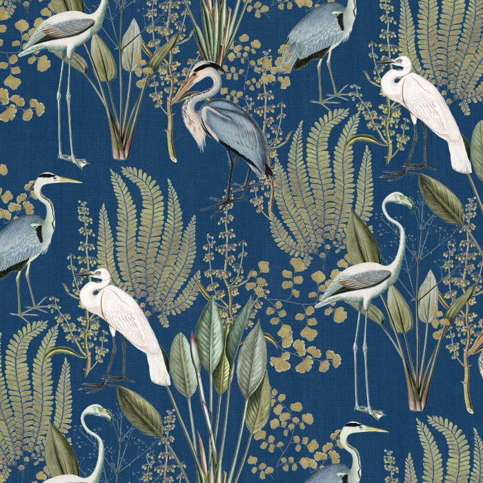 Create a beautiful getaway in your own home with our Herons in the Lake Peel and Stick Removable Wallpaper.