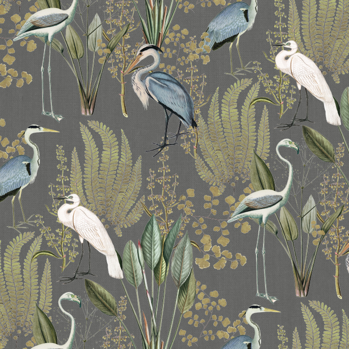 Create a beautiful getaway in your own home with our Herons in the Lake Peel and Stick Removable Wallpaper.