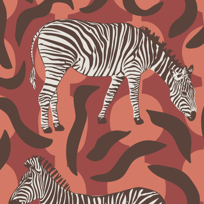 Add some flavor to your life with our With the Zebras Peel and Stick Removable Wallpaper. 