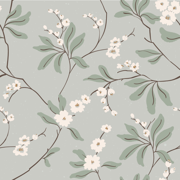Create a stunning visual highlight with our Spring Branches Peel and Stick Removable Wallpaper. 