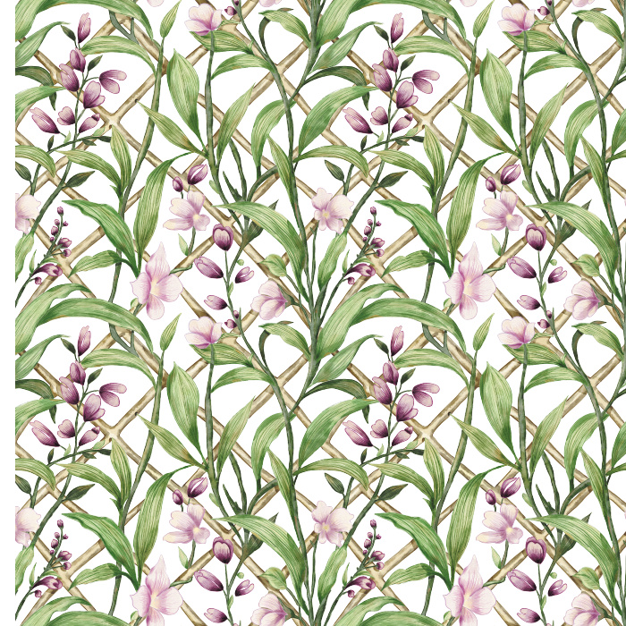 Add a classic trellis design to any wall in your home with our Whispers of Spring Peel And Stick Removable Wallpaper.