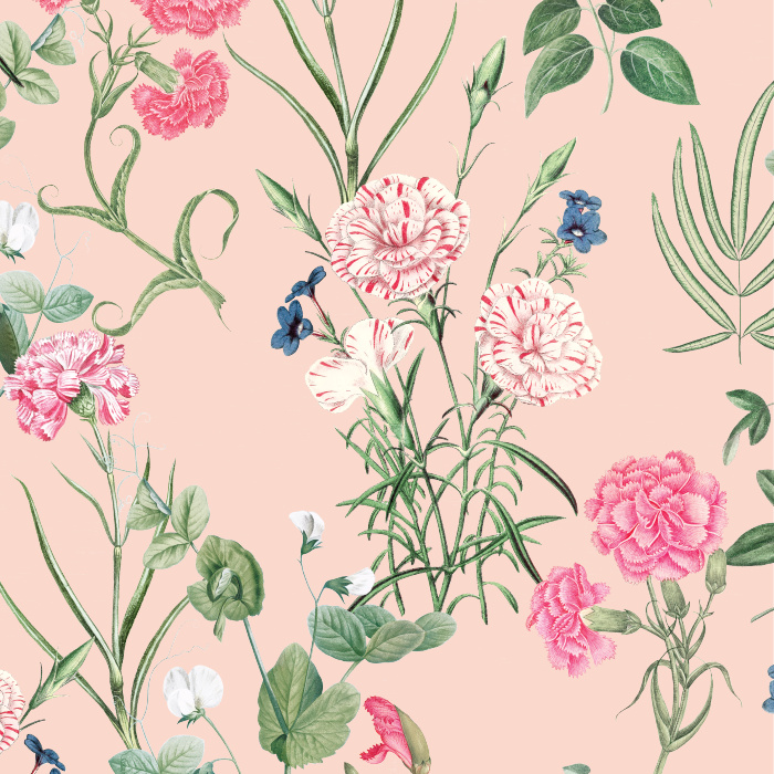 Add a charming, classic look of wildflowers to any wall in your home with our Vintage Carnation Peel And Stick Removable Wallpaper.