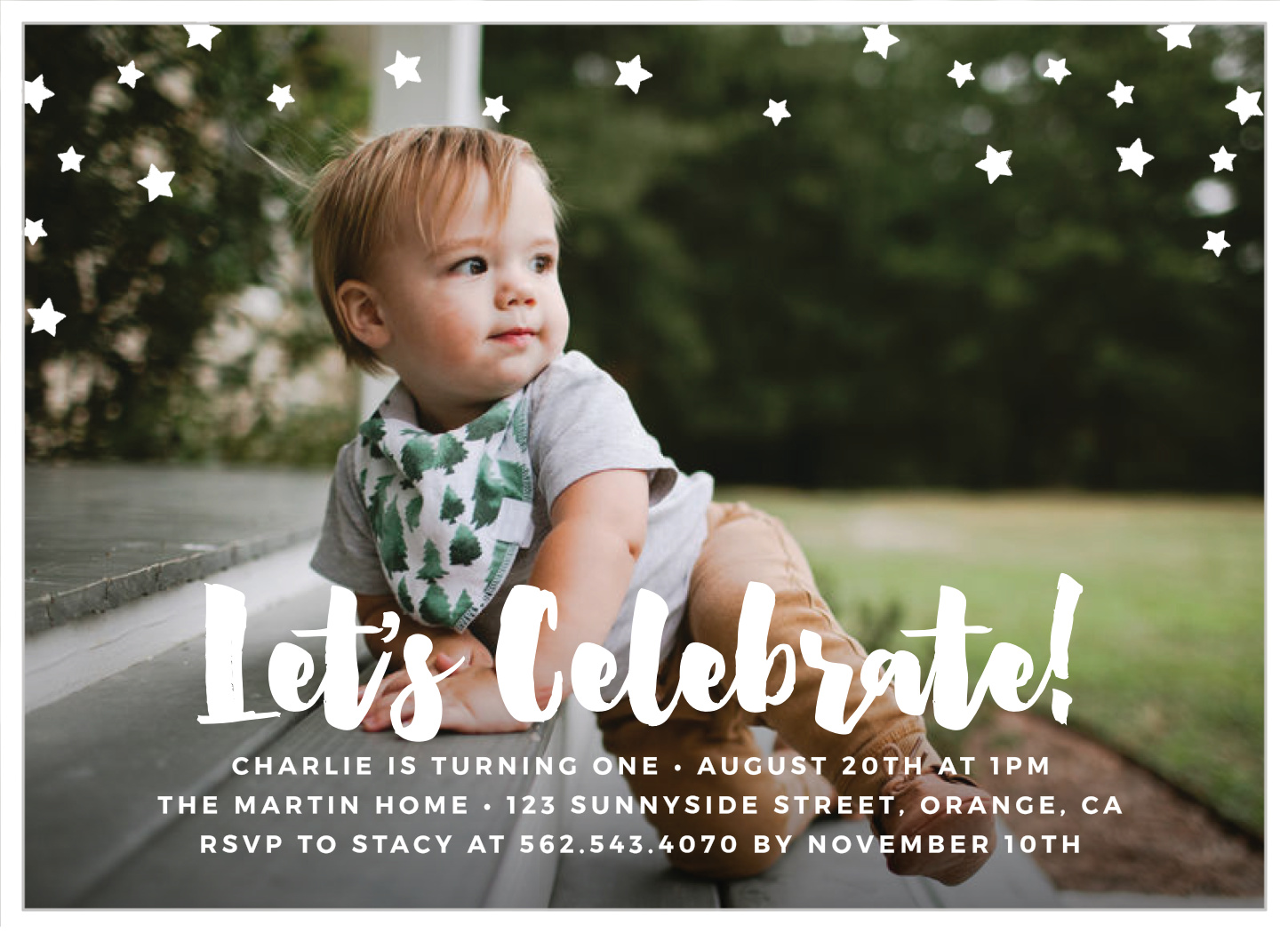 Photo Classic First Birthday Invitations