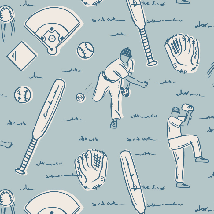 Celebrate America's favorite pastime with our Home Run Peel and Stick Removable Wallpaper.