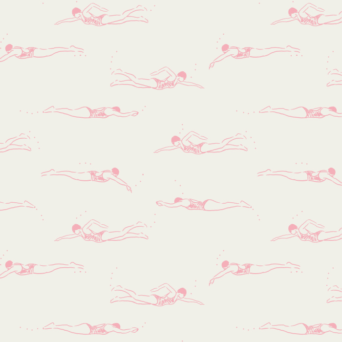 Make a splash in any room of your home with our Sketched Swimmers Peel And Stick Removable Wallpaper.