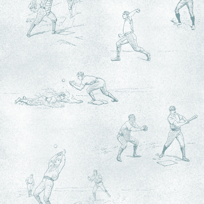 Celebrate America's favorite pastime with our Baseball Toile Peel And Stick Removable Wallpaper.