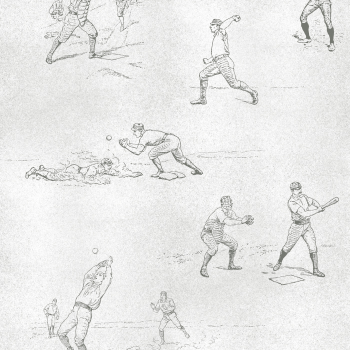 Celebrate America's favorite pastime with our Baseball Toile Peel And Stick Removable Wallpaper.