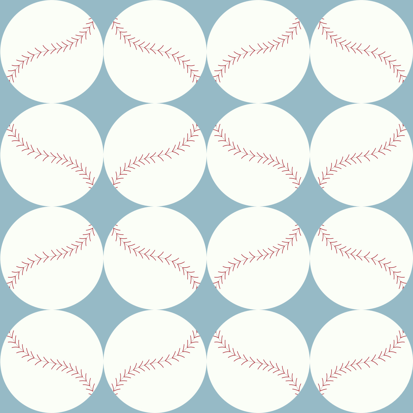 Baseball Ogee Wallpaper