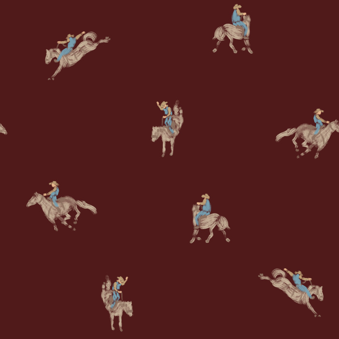Capture the rustic charm of the ranch with our Painterly Rodeo Peel And Stick Removable Wallpaper.