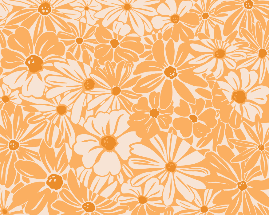 Blossom a retro garden in any room with our Daisy Explosion Mural.