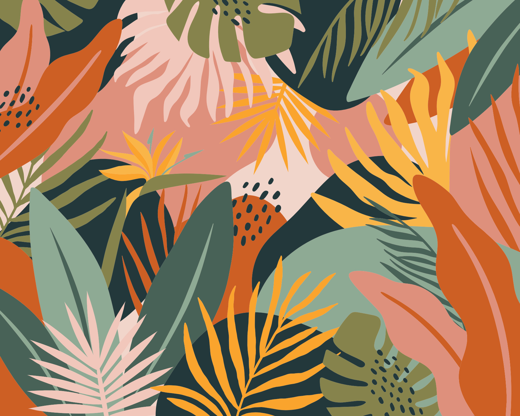 Tropical Plants Mural