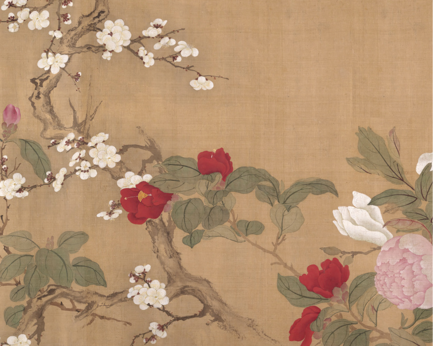 Create an enchanting escape with our Painted Flowers Peel and Stick Photo Mural. 
