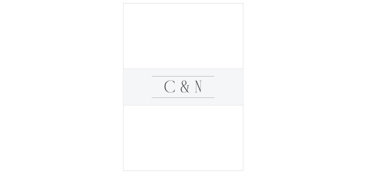 Minimal Typography Wedding Belly Bands