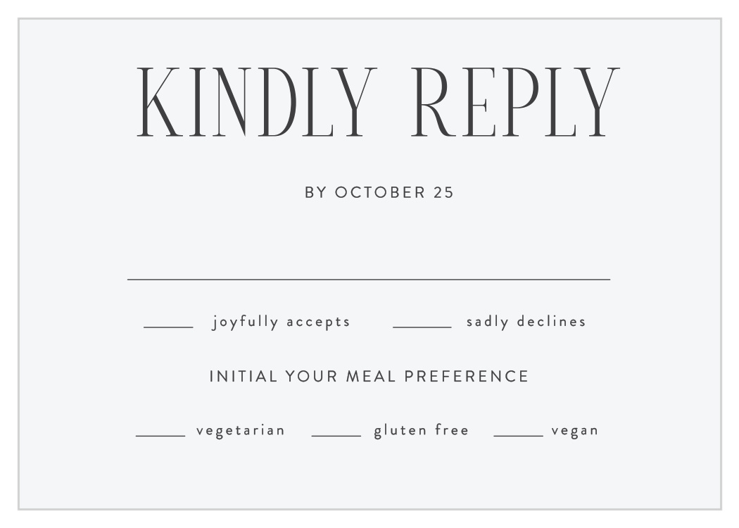 Minimal Typography Response Cards