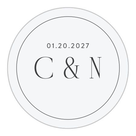 Minimal Typography Wedding Stickers