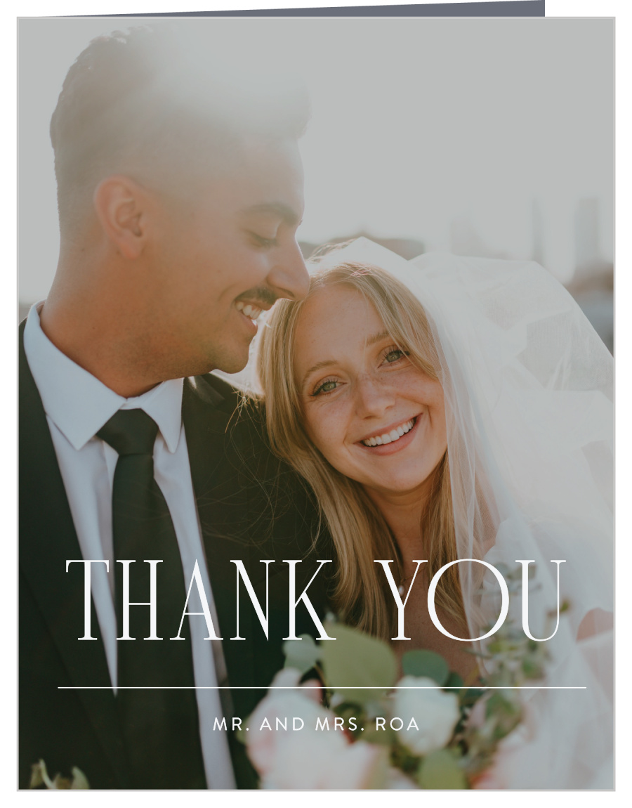 Minimal Typography Wedding Thank You Cards