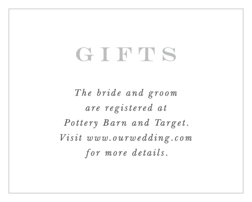 Minimalist Monogram Registry Cards