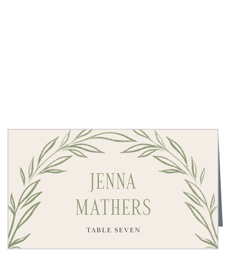 Charming Foliage Wedding Arch Place Cards