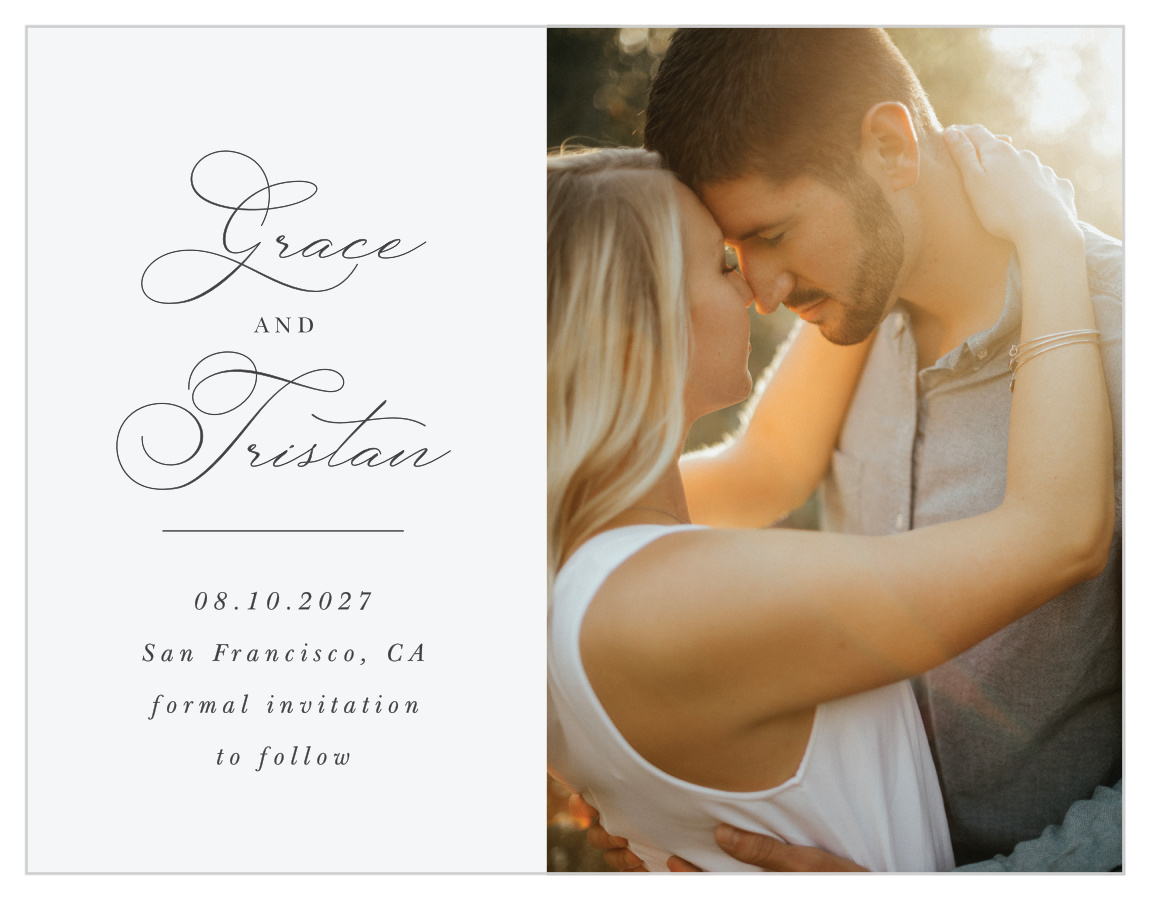 Love Story Wedding Arch Save the Date Cards