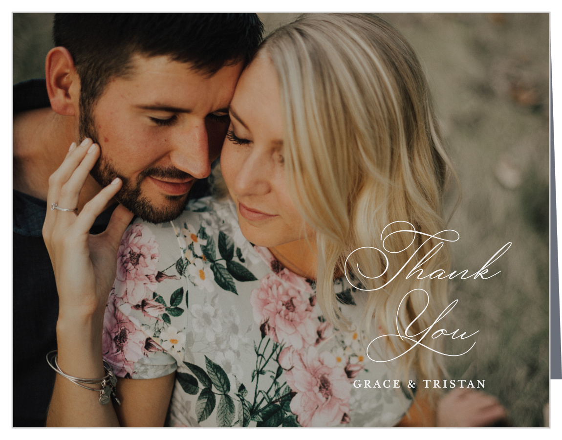 Love Story Wedding Arch Thank You Cards