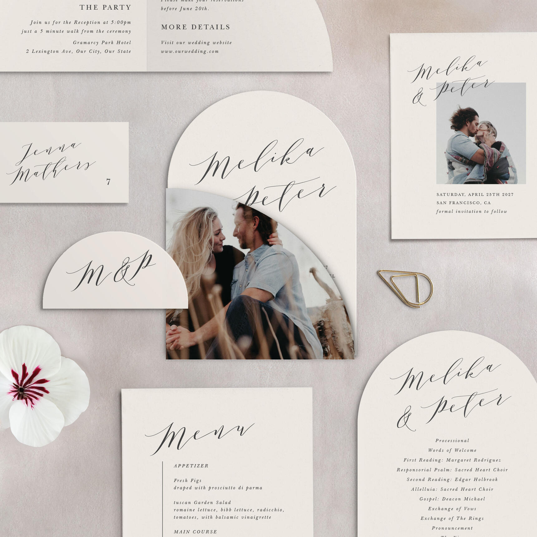 Handwritten Love Wedding Arch Invitations