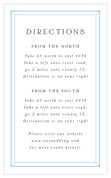 Soft Bevel Direction Cards