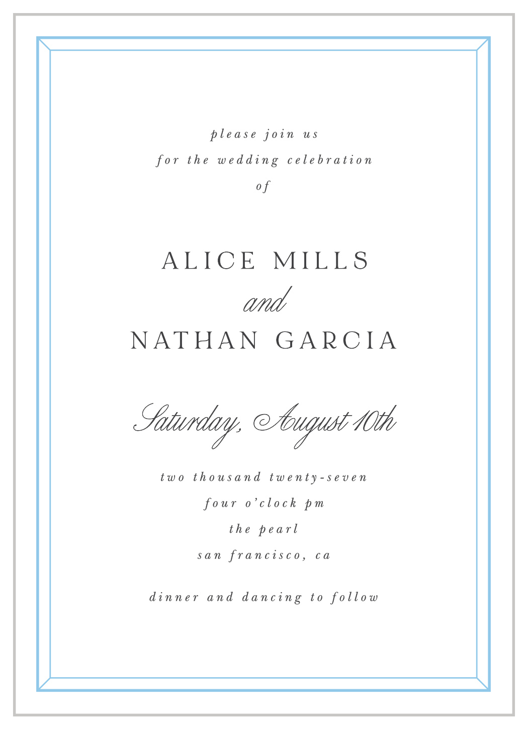 Soft Bevel Wedding Invitations