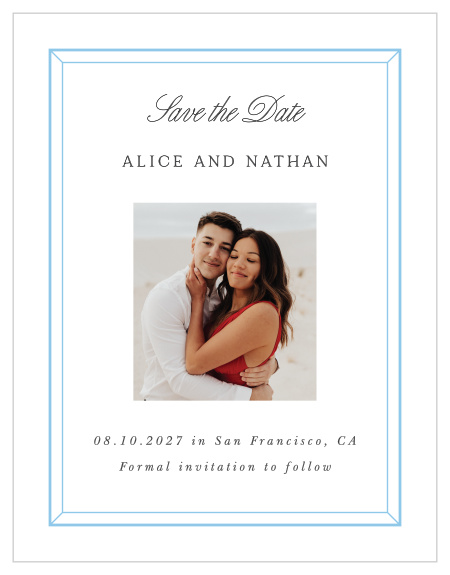 Our Soft Bevel Save the Date Cards let family and friends know that your big day is coming up!