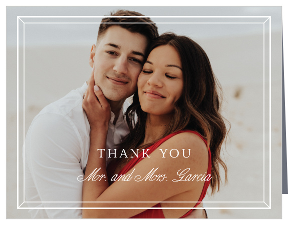 Soft Bevel Wedding Thank You Cards