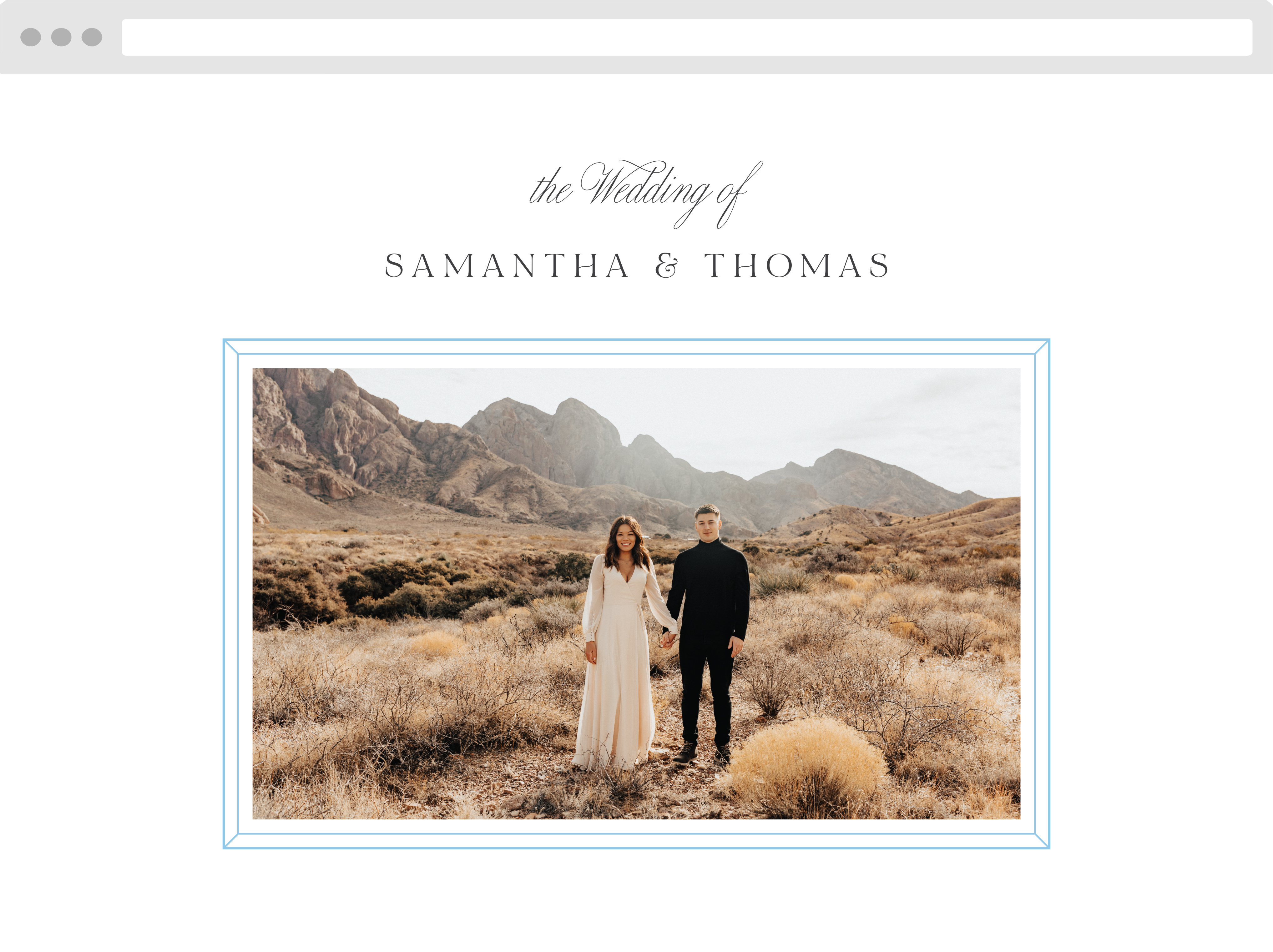 Soft Bevel Wedding Website