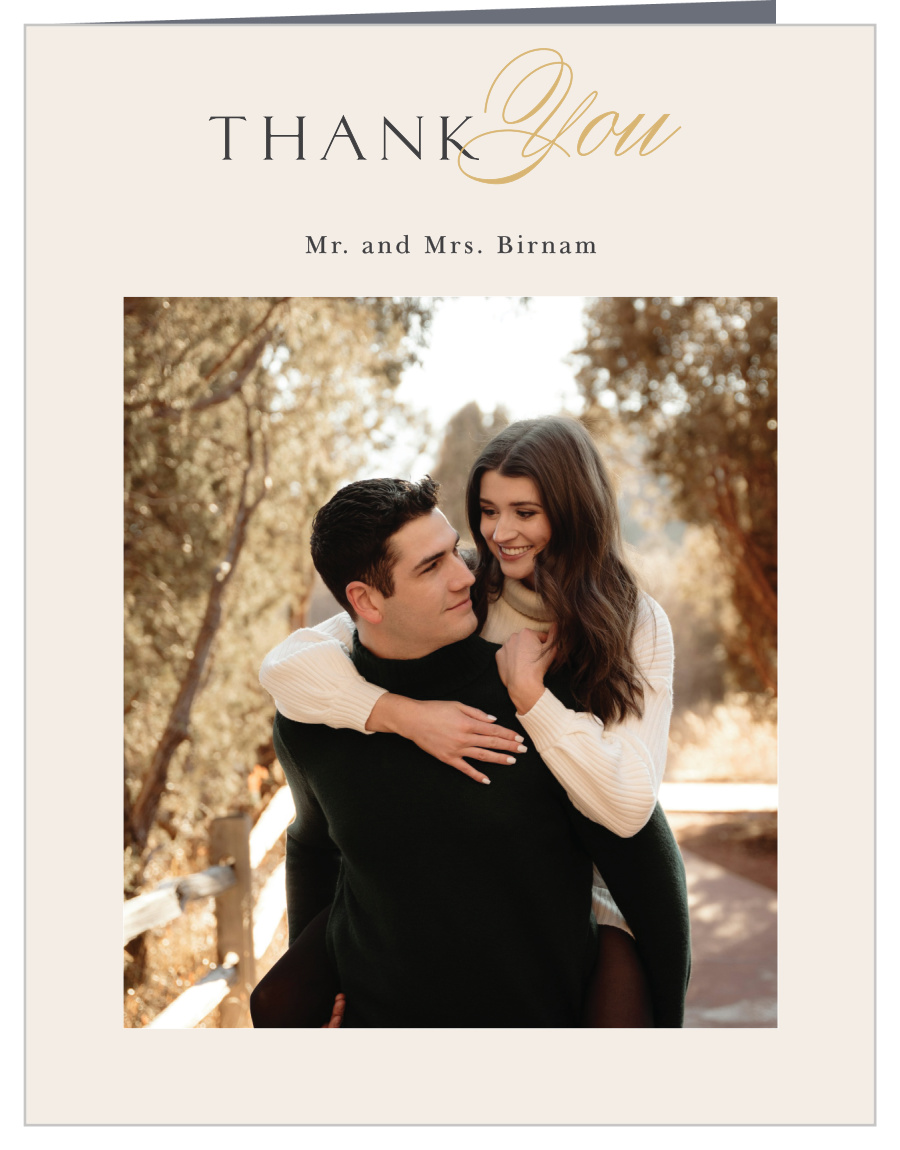 Modern Align Wedding Arch Thank You Cards