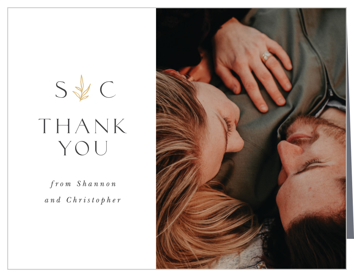 Sweet Initials Wedding Arch Thank You Cards