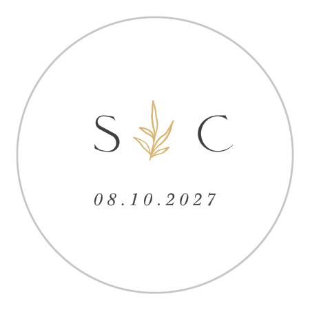 Sweet Initials Wedding Arch Stickers