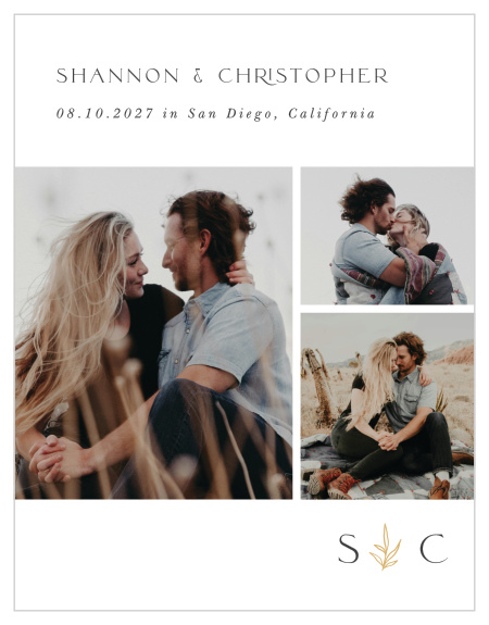 Spread the word in style with our Sweet Initials Save the Date Cards.
