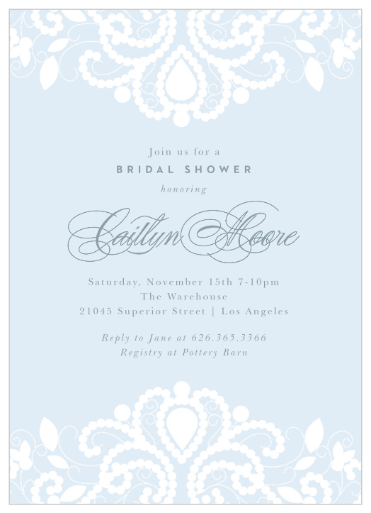 Bring your favorite people together to celebrate before the big day with our Couple Lace Bridal Shower Invitations.