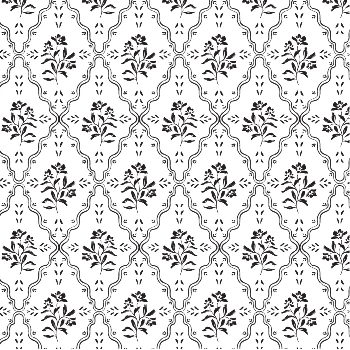 Our Wavy Blossom Peel And Stick Removable Wallpaper brings a classic floral design to any wall in your home.