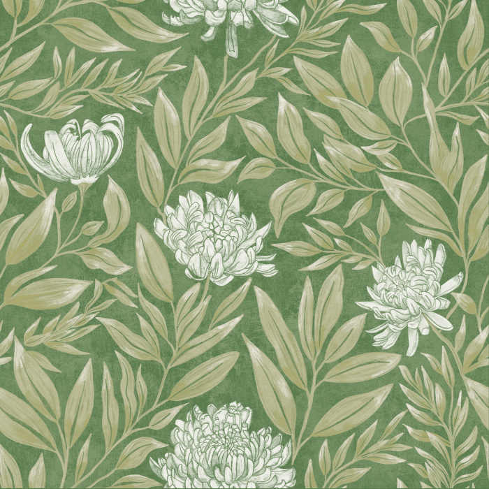 Add an antique accent to any wall in your home with our Moonlit Meadow Peel And Stick Removable Wallpaper.