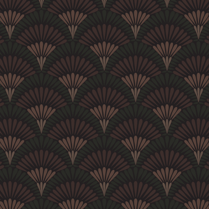 Bring a moody vintage vibe to any wall in your home with our Feathery Layered Scallops Peel And Stick Removable Wallpaper.