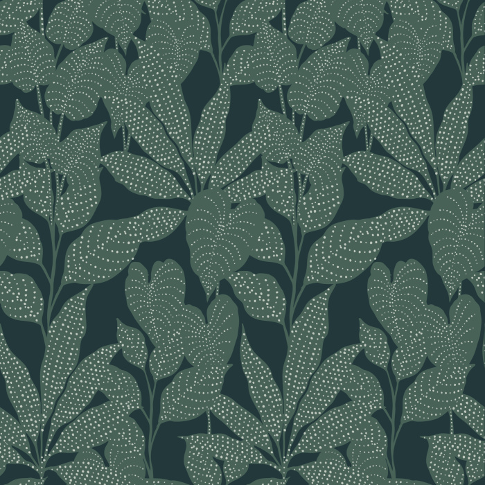 Bring a tropical jungle to any wall in your home with our Dotted Leaves Forest Peel And Stick Removable Wallpaper.