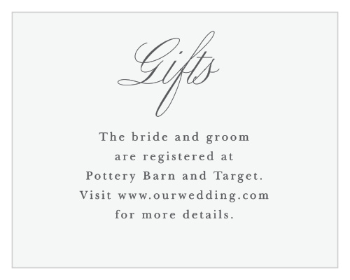 Inform family and friends where you would like to receive your wedding gifts from with our Classic Gerber Daisy Registry Cards.