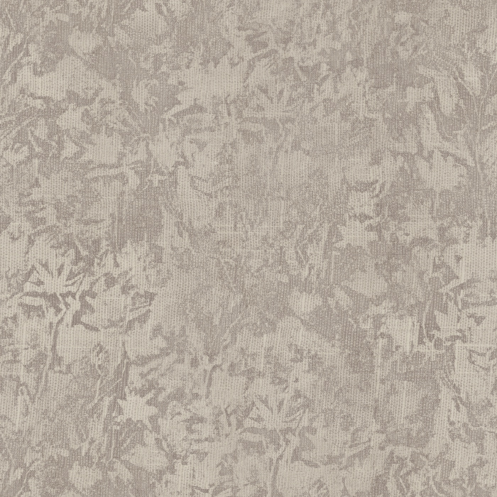 Textural Botanical Wallpaper features an elegant, tone-on-tone foliage pattern with a soft, weathered texture effect in soothing greige tones.