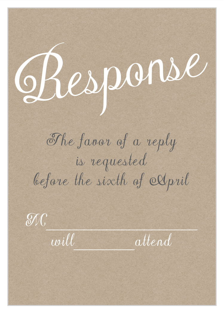 Elegant Kraft Response Cards