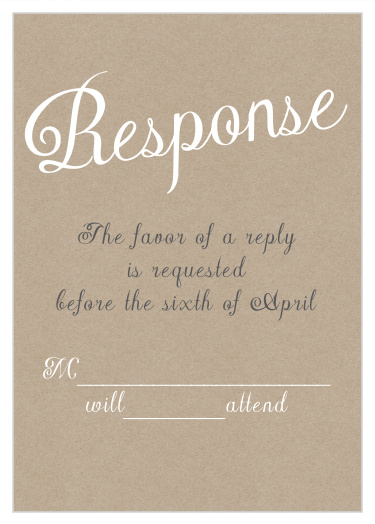 Elegant Kraft Response Cards