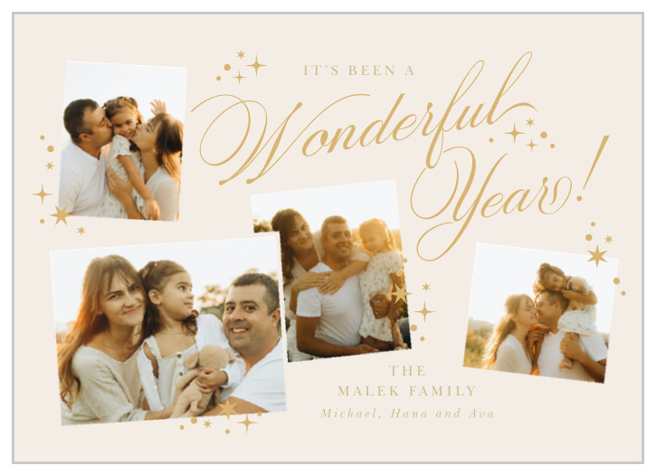Share your cherished memories with loved ones this season with our Stardust Year Holiday Cards.