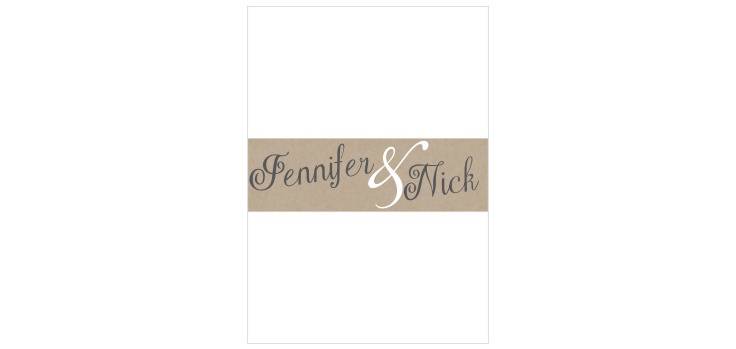 Elegant Kraft Wedding Belly Bands