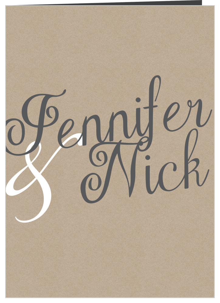 Elegant Kraft Wedding Programs
