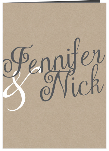 Elegant Kraft Wedding Programs