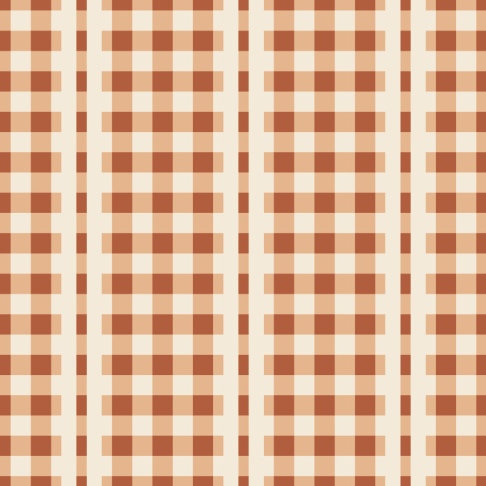 The Hearthside Plaid Wallpaper brings cozy farmhouse warmth to your walls with its golden ochre and cream checkered pattern.