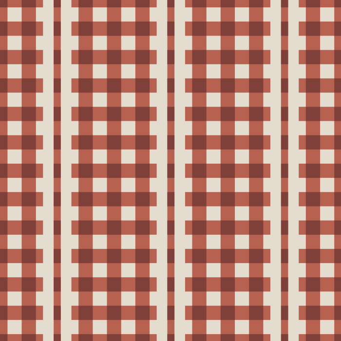 The Hearthside Plaid Wallpaper brings cozy farmhouse warmth to your walls with its golden ochre and cream checkered pattern.