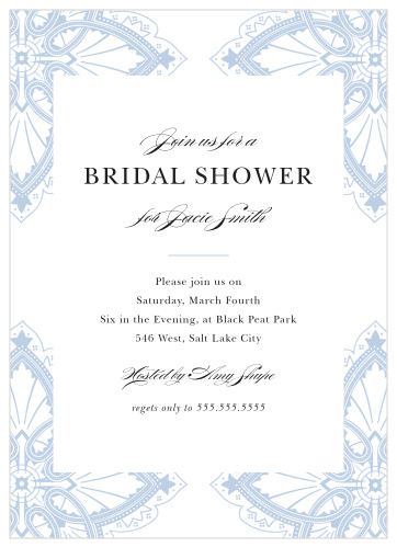 Surround yourself with your close friends and family for pre-wedding festivities with the chic look of our Lace Snowflakes Bridal Shower Invitations.